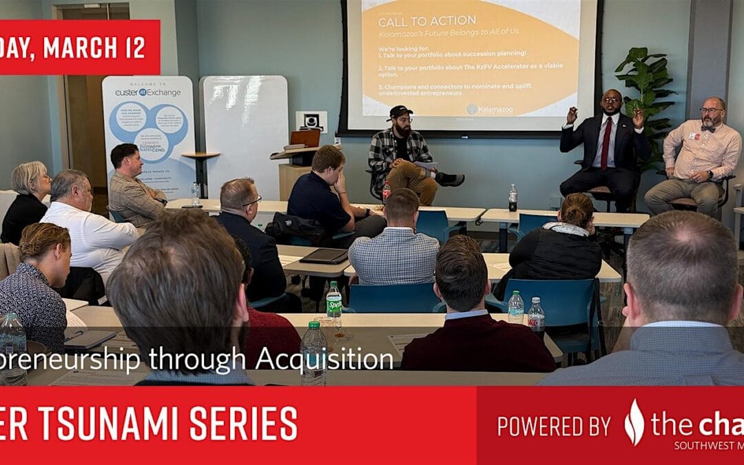Silver Tsunami entrepreneurship through acquisition event graphic